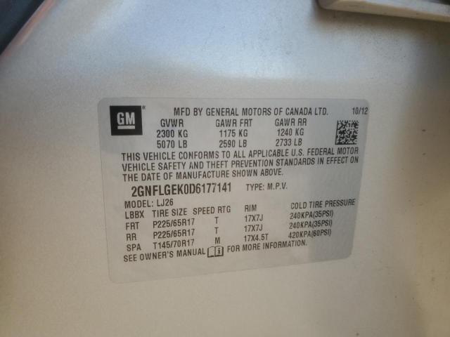 2013 CHEVROLET EQUINOX LT #3304400589