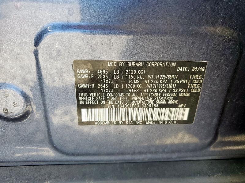 2018 SUBARU OUTBACK 2. - 4S4BSAFC3J3308785