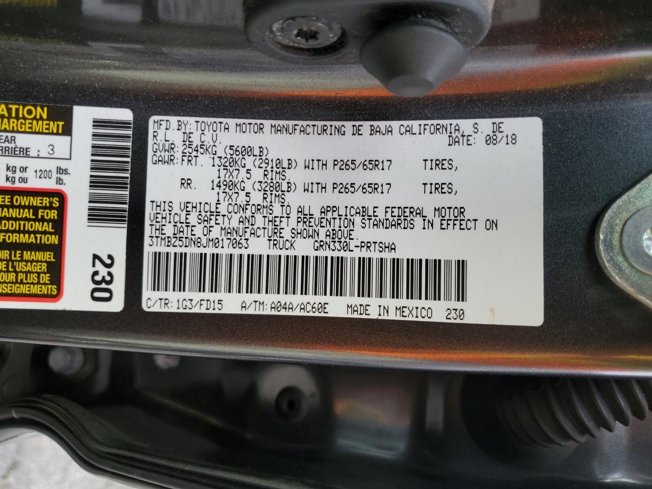 TOYOTA TACOMA DOUBLE CAB