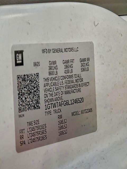 2020 GMC SAVANA #3311586779