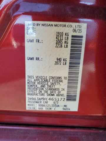 2015 NISSAN ALTIMA 2.5 #3315888094