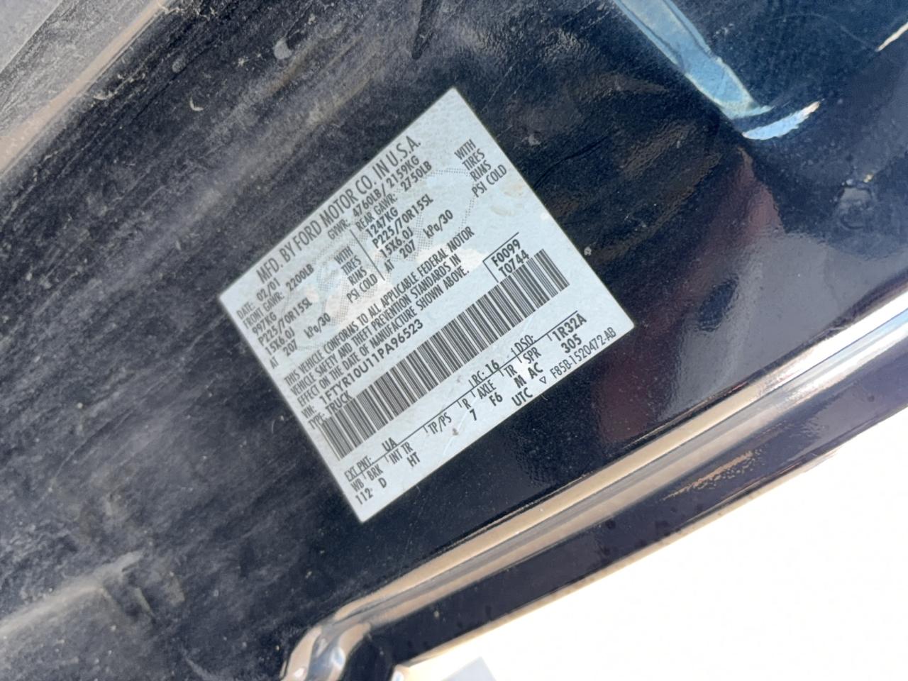 Lot #3284659380 2001 FORD RANGER