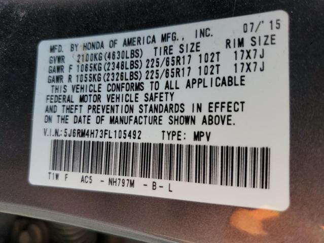 2015 HONDA CR-V EXL #3285926580