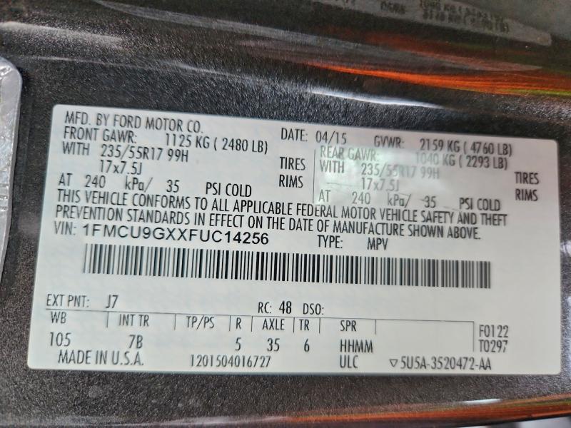 2015 FORD ESCAPE SE #3302748004