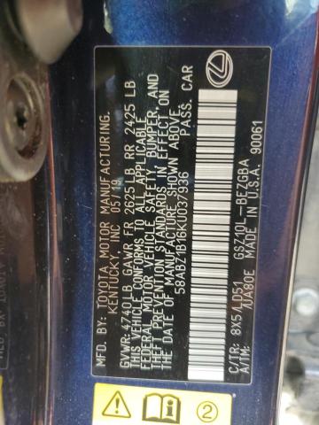 2019 LEXUS ES 350 #3309522560