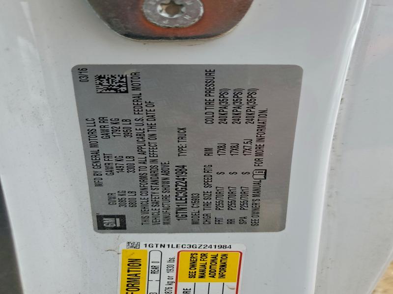 2016 GMC SIERRA C15 #3296442653