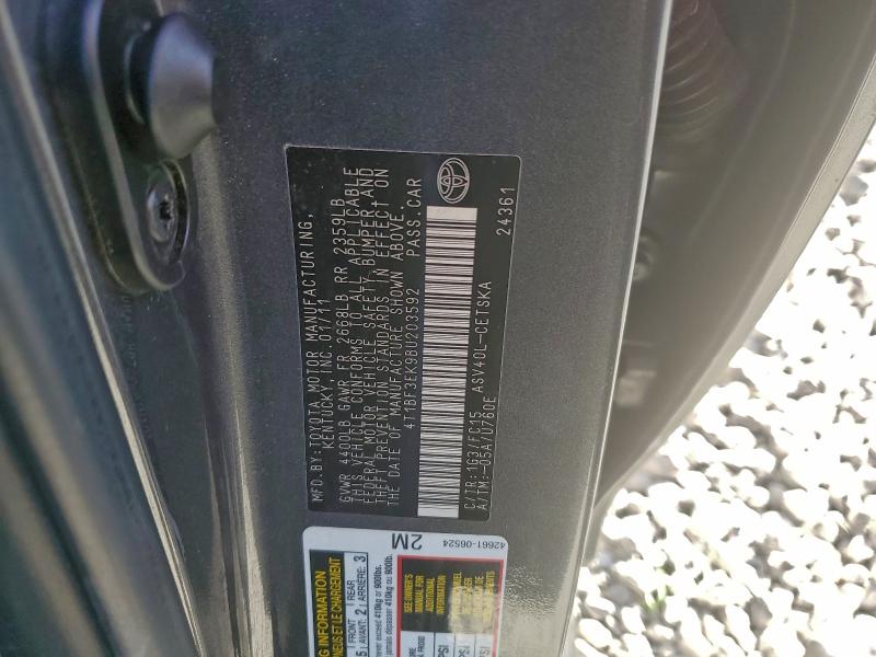 2011 TOYOTA CAMRY BASE #3302798962