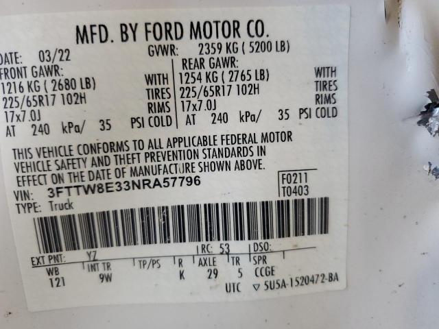 2022 FORD MAVERICK X #3293358419