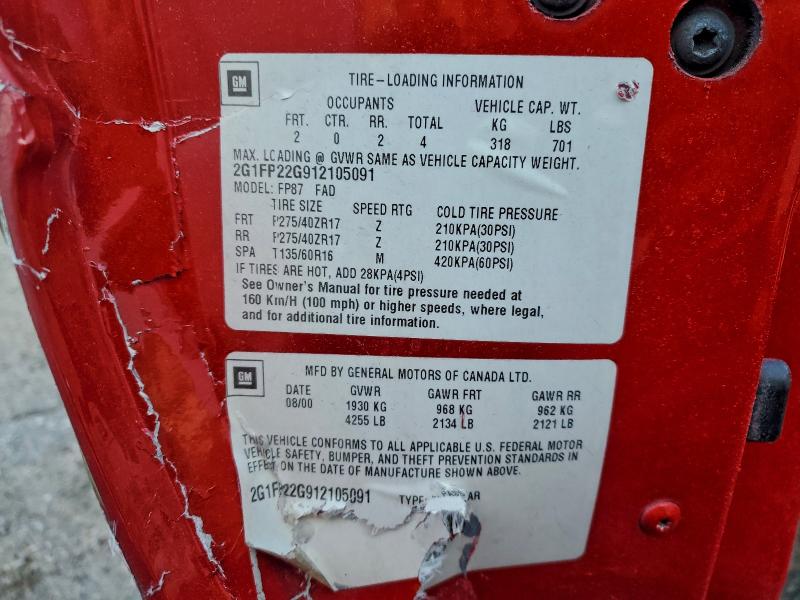 2001 CHEVROLET CAMARO Z28 #3315891166