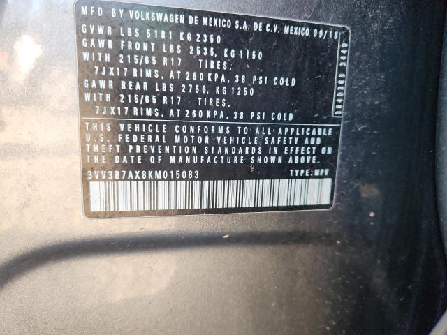 2019 VOLKSWAGEN TIGUAN SE #3290273230