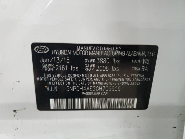 2016 HYUNDAI ELANTRA SE - 5NPDH4AE2GH709909