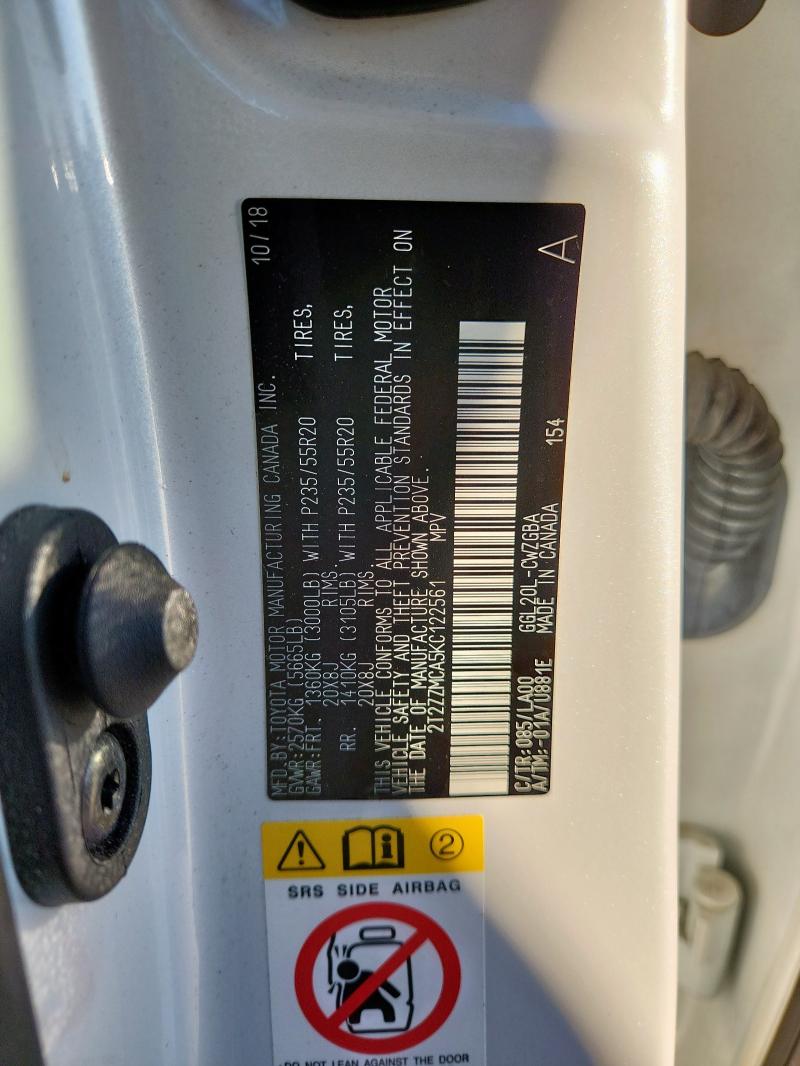 2019 LEXUS RX 350 BAS #3296387651