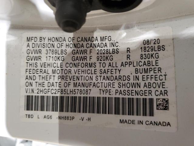 2020 HONDA CIVIC SPOR #3301940442