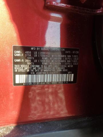 2020 SUBARU OUTBACK LI #3302730003