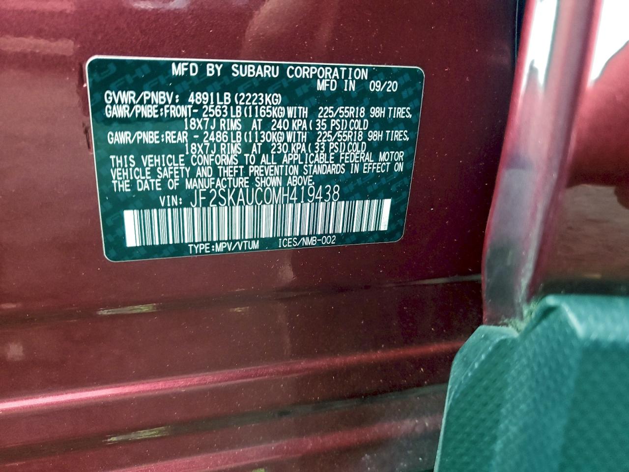 SUBARU FORESTER LIMITED