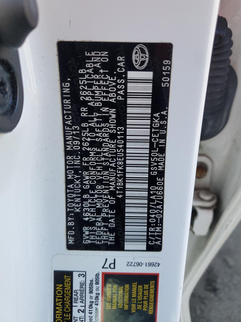 2014 TOYOTA CAMRY SE #3296308493