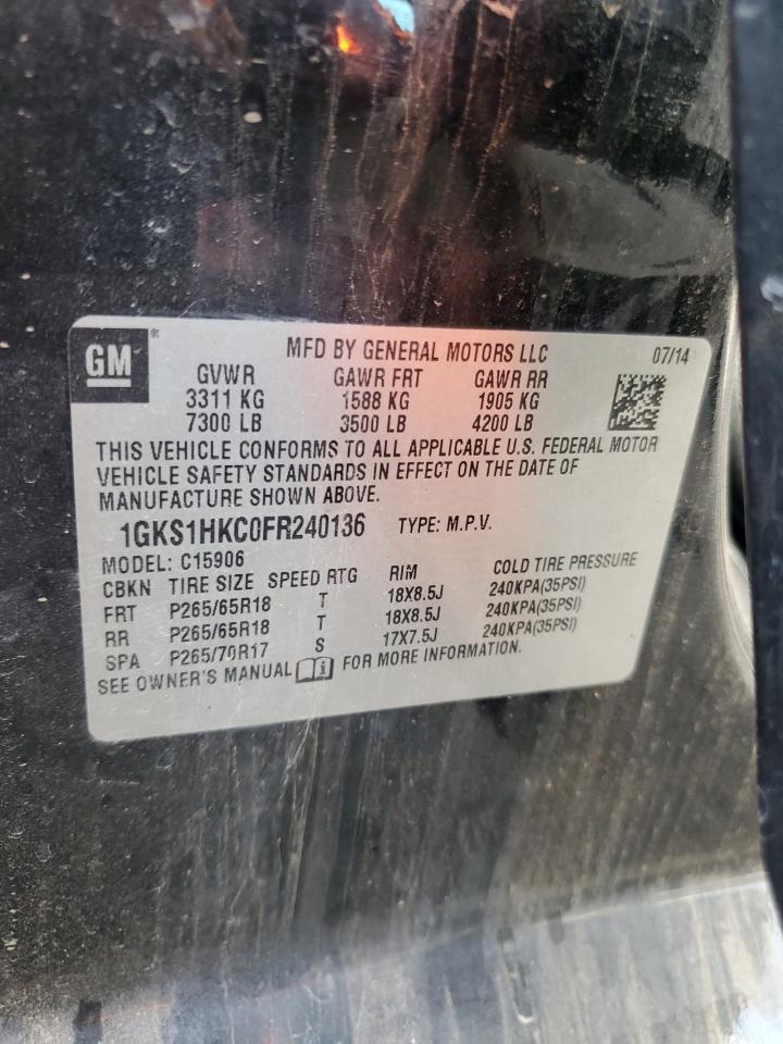 Lot #3304500567 2015 GMC YUKON XL C