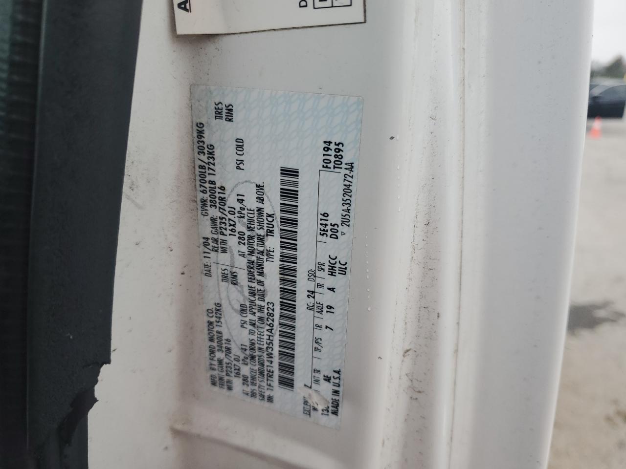 Lot #3293318426 2005 FORD ECONOLINE