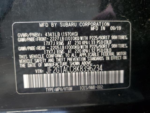 2019 SUBARU CROSSTREK - JF2GTACC8K8396234