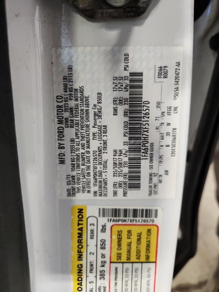 Lot #3302923083 2015 FORD FUSION SE