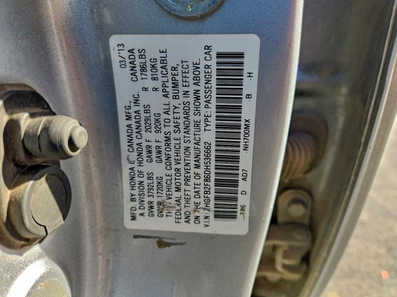 2013 HONDA CIVIC EX #3303873692