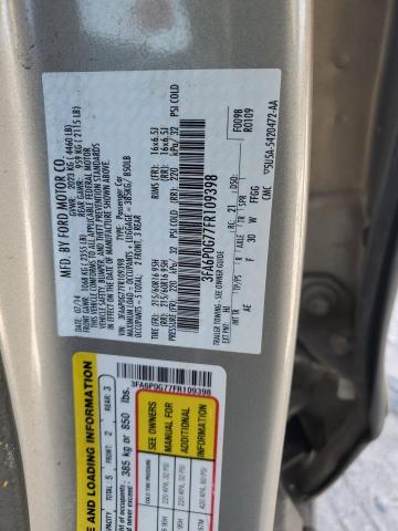 2015 FORD FUSION S #3309585561