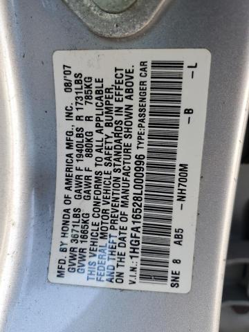 2008 HONDA CIVIC LX #3303574950
