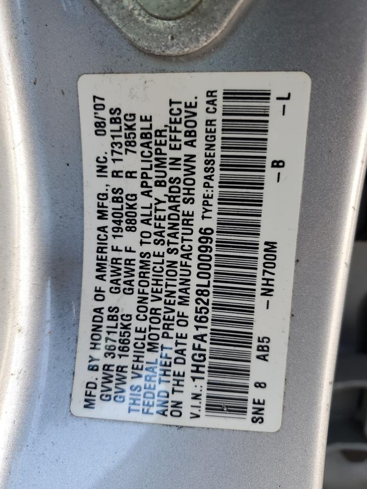 Lot #3303574950 2008 HONDA CIVIC LX