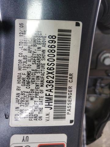 2006 HONDA CIVIC HYBR #3305285421