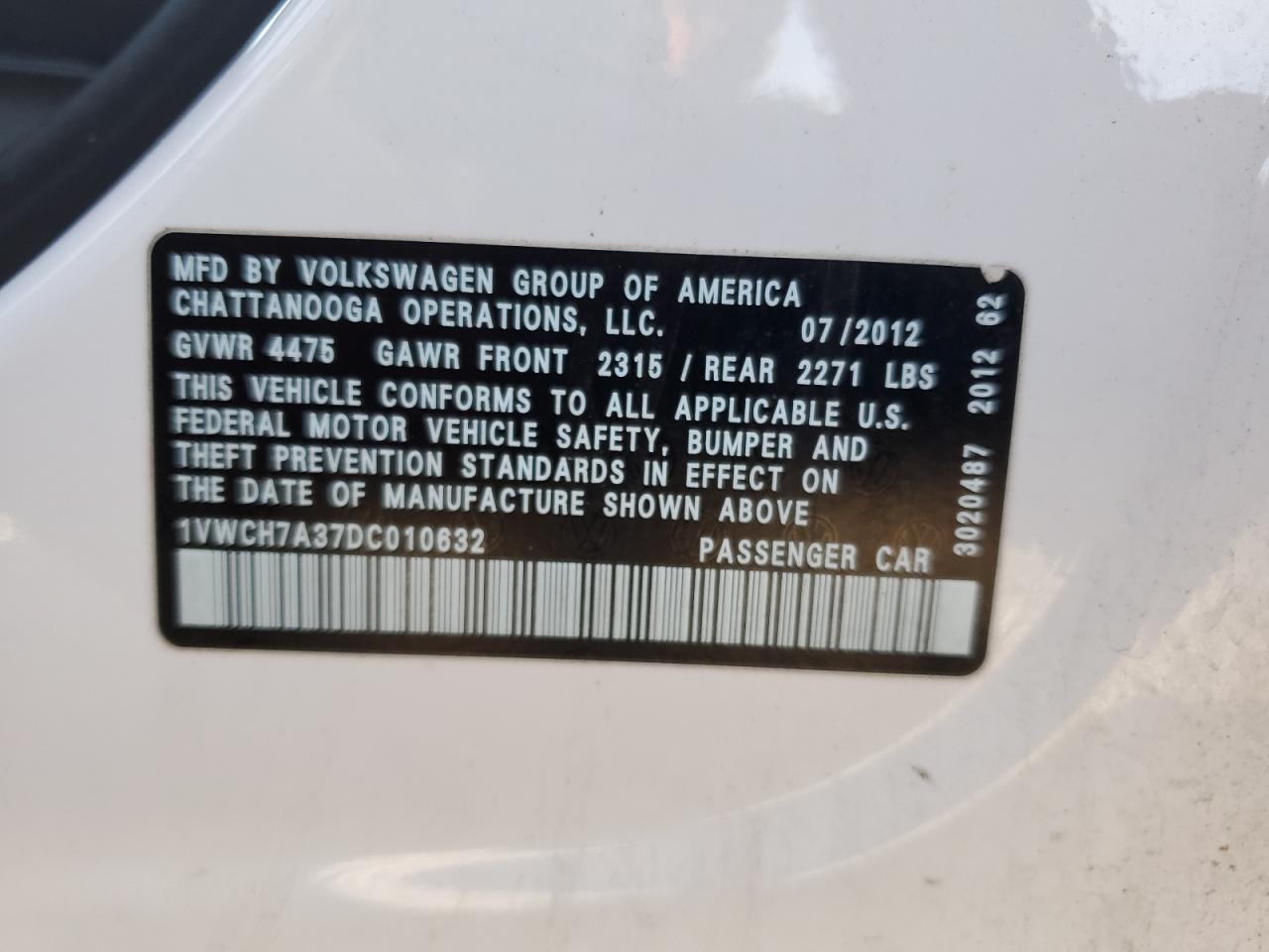 VOLKSWAGEN PASSAT SEL