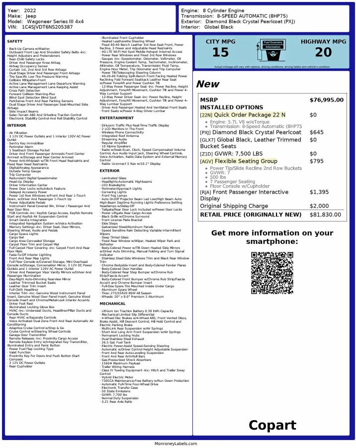 2022 JEEP WAGONEER S #3295922401