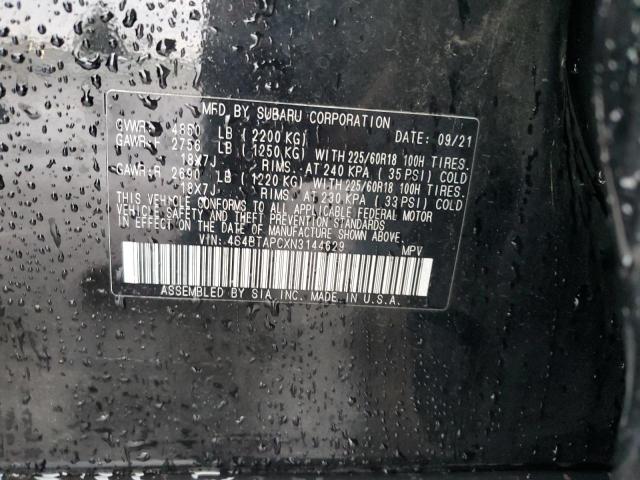 2022 SUBARU OUTBACK TO #3302886945