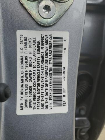 2016 HONDA CIVIC EX #3296308457