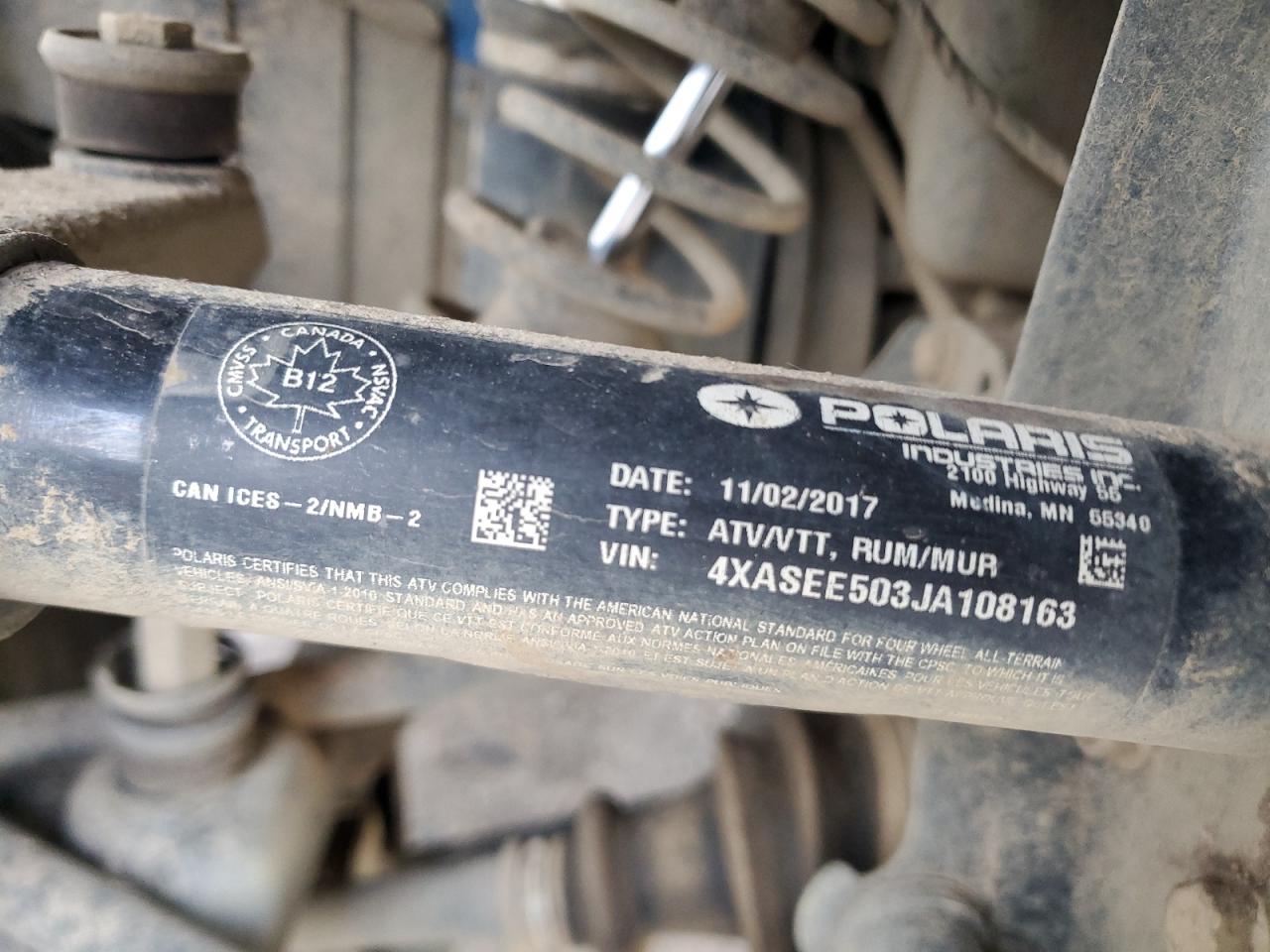 Lot #3318964912 2018  POLARIS SPORTSMAN