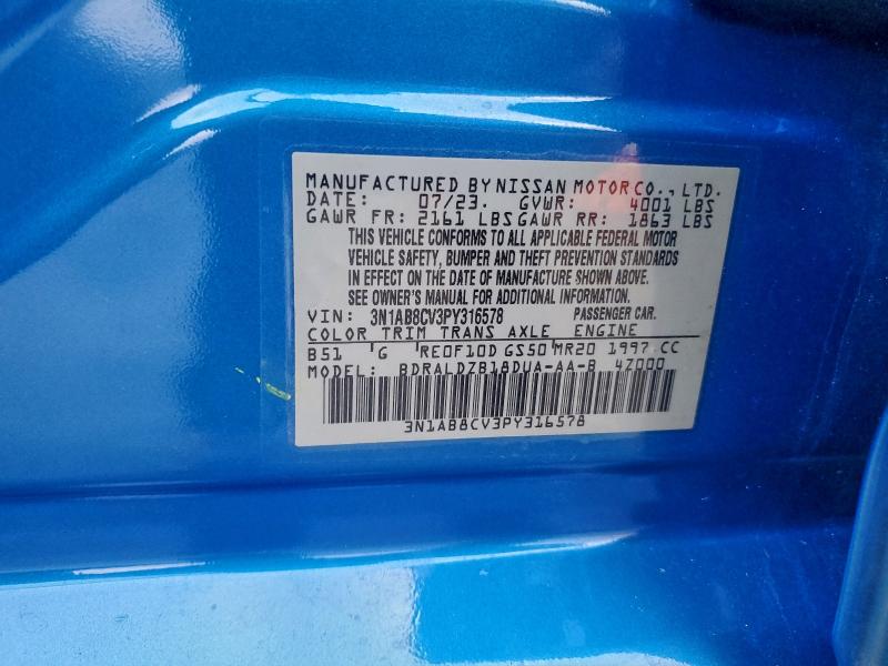 2023 NISSAN SENTRA SV #3310363969