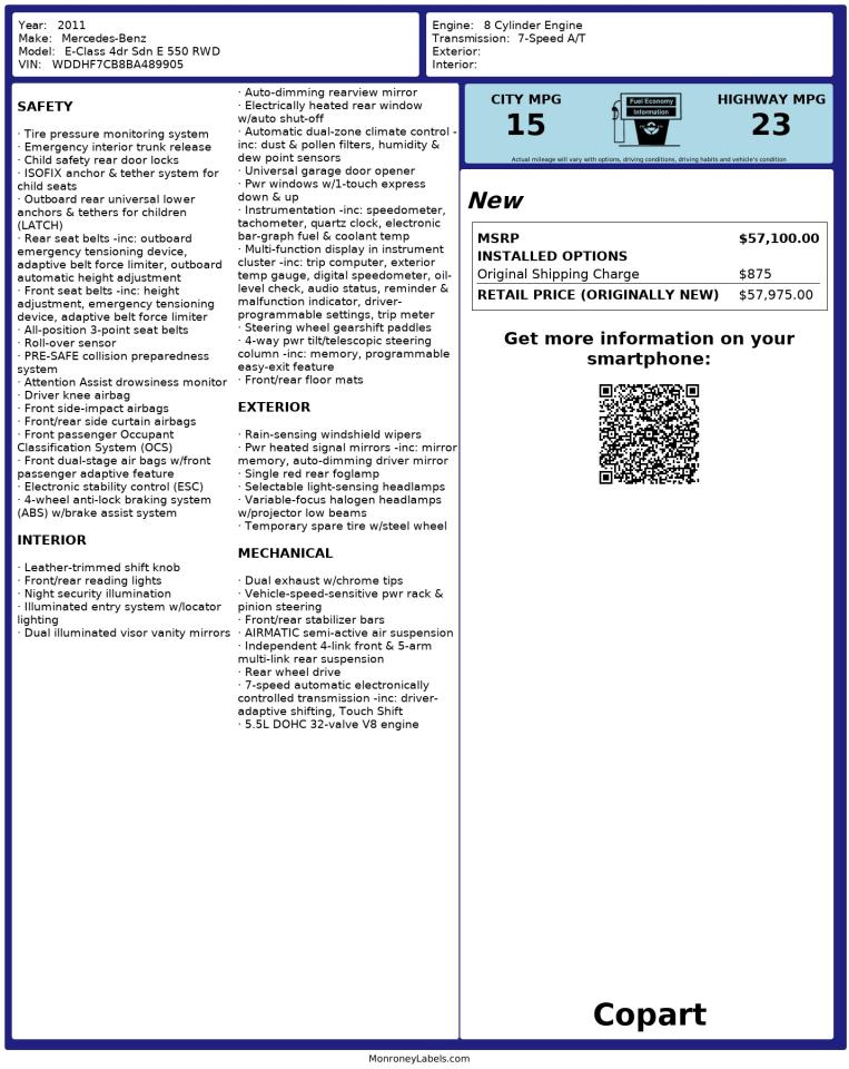 MERCEDES-BENZ E-CLASS 550