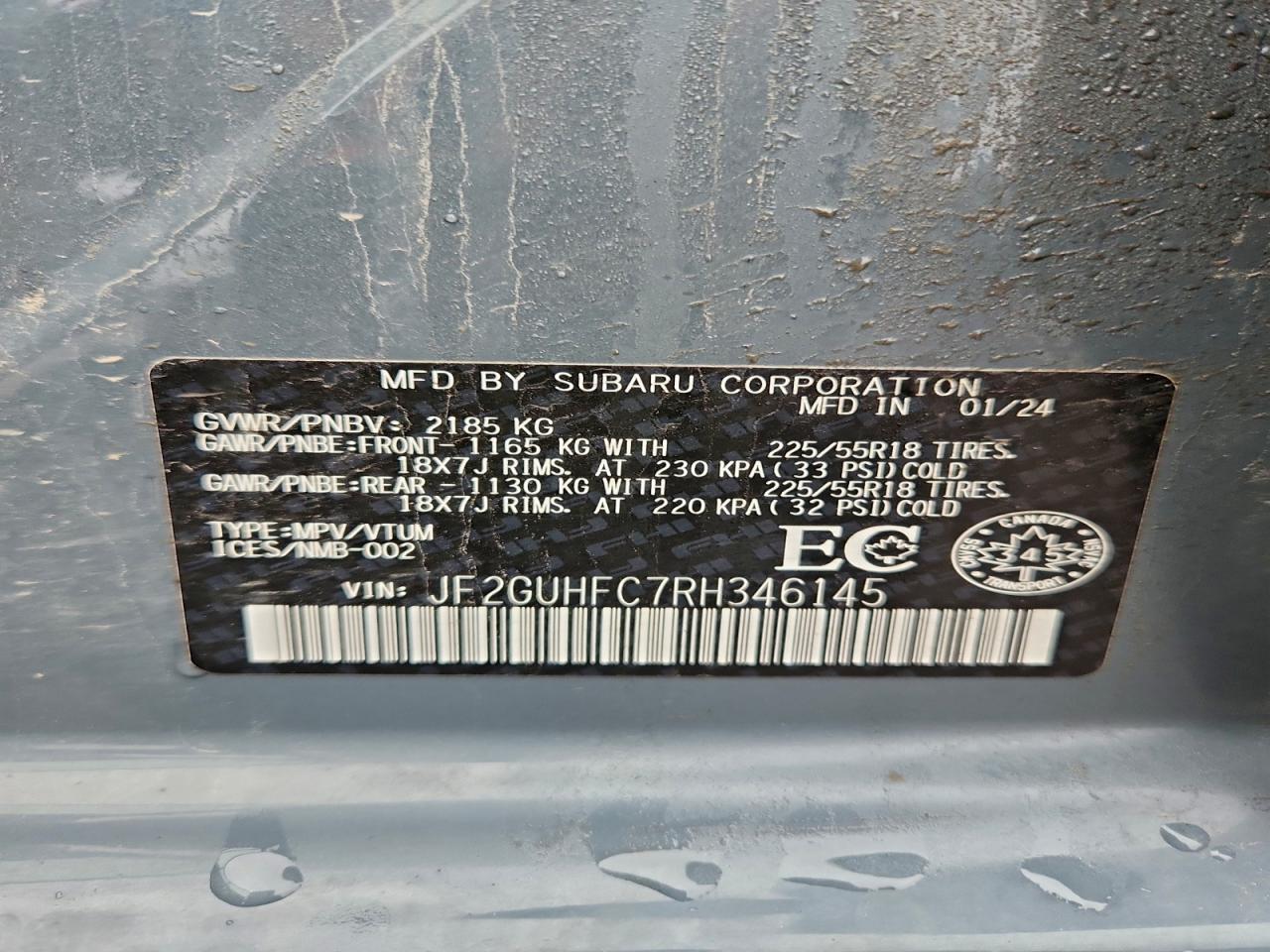 SUBARU CROSSTREK SPORT