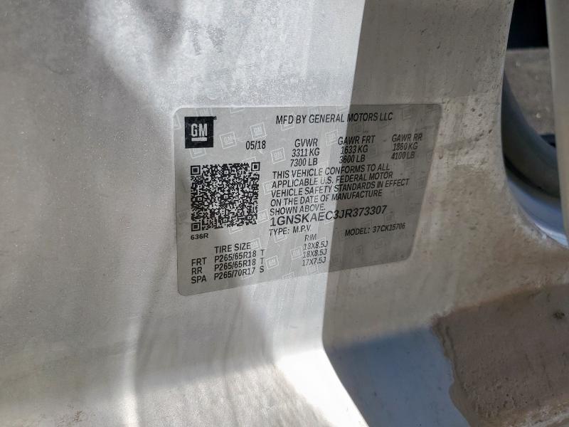 2018 CHEVROLET TAHOE K150 - 1GNSKAEC3JR373307