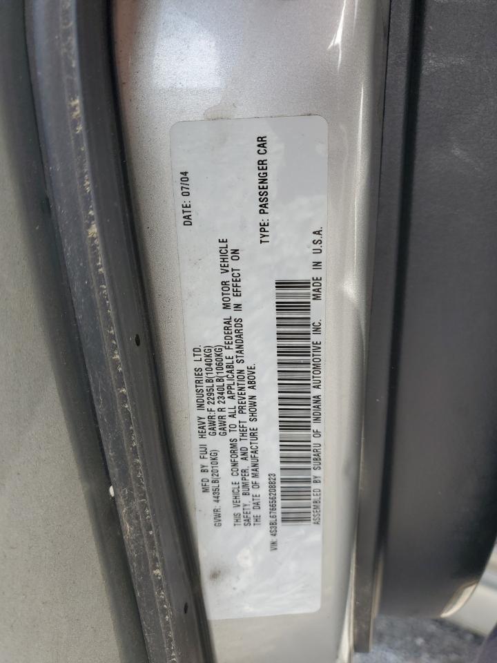 Lot #3286773921 2005 SUBARU LEGACY GT