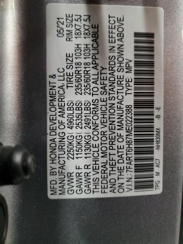 2021 HONDA CR-V EXL #3290298229