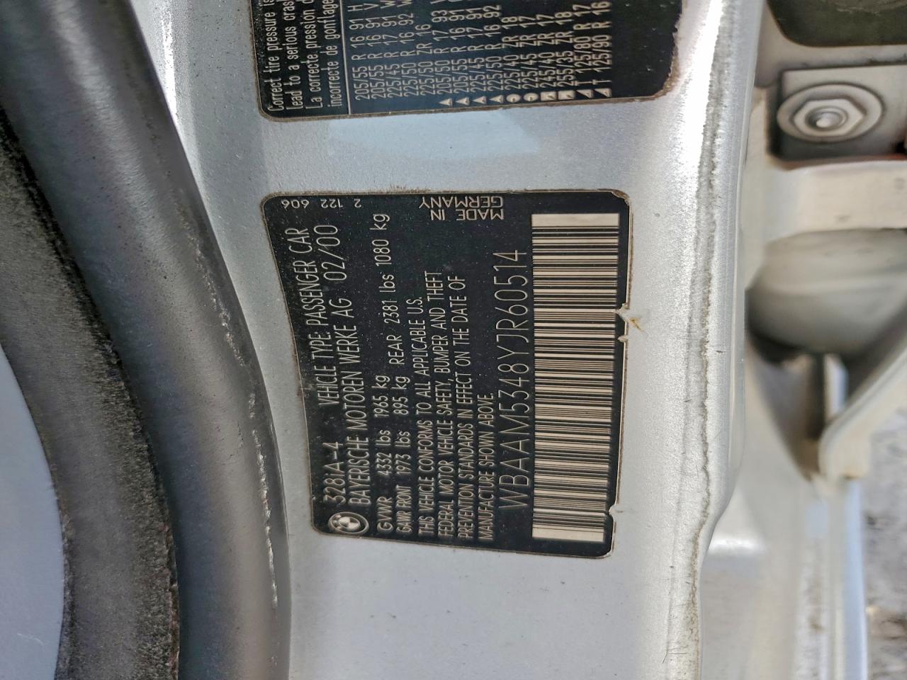 Lot #3303664932 2000 BMW 328I