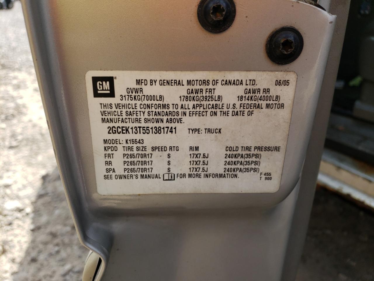 Lot #3294158951 2005 CHEVROLET SILVERADO