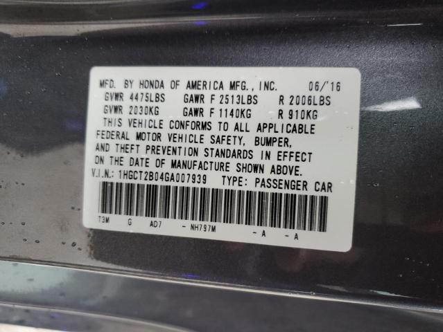 2016 HONDA ACCORD TOU #3298029136