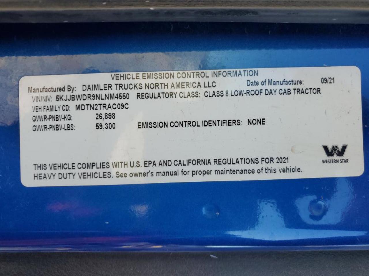 Lot #3287690006 2022 WESTERN STAR/AUTO CAR 49X CHASSI