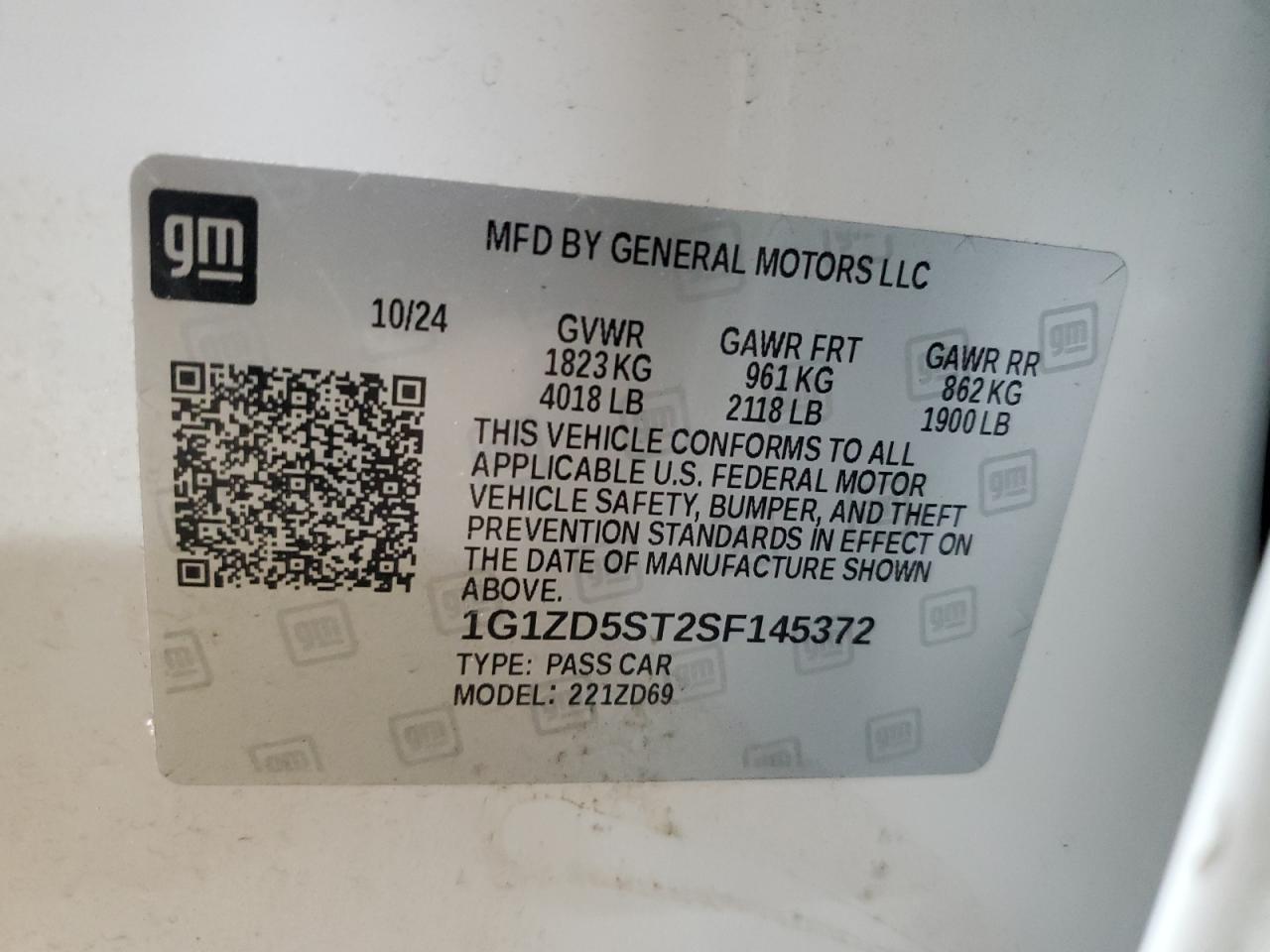 Lot #3311571262 2025 CHEVROLET MALIBU LT