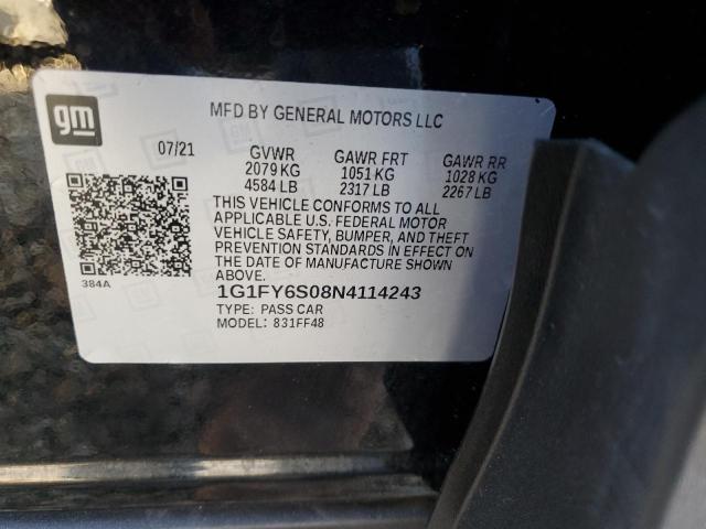 2022 CHEVROLET BOLT EUV L #3290019279