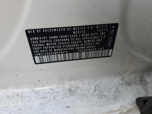 2016 VOLKSWAGEN GOLF S/SE #3304515469