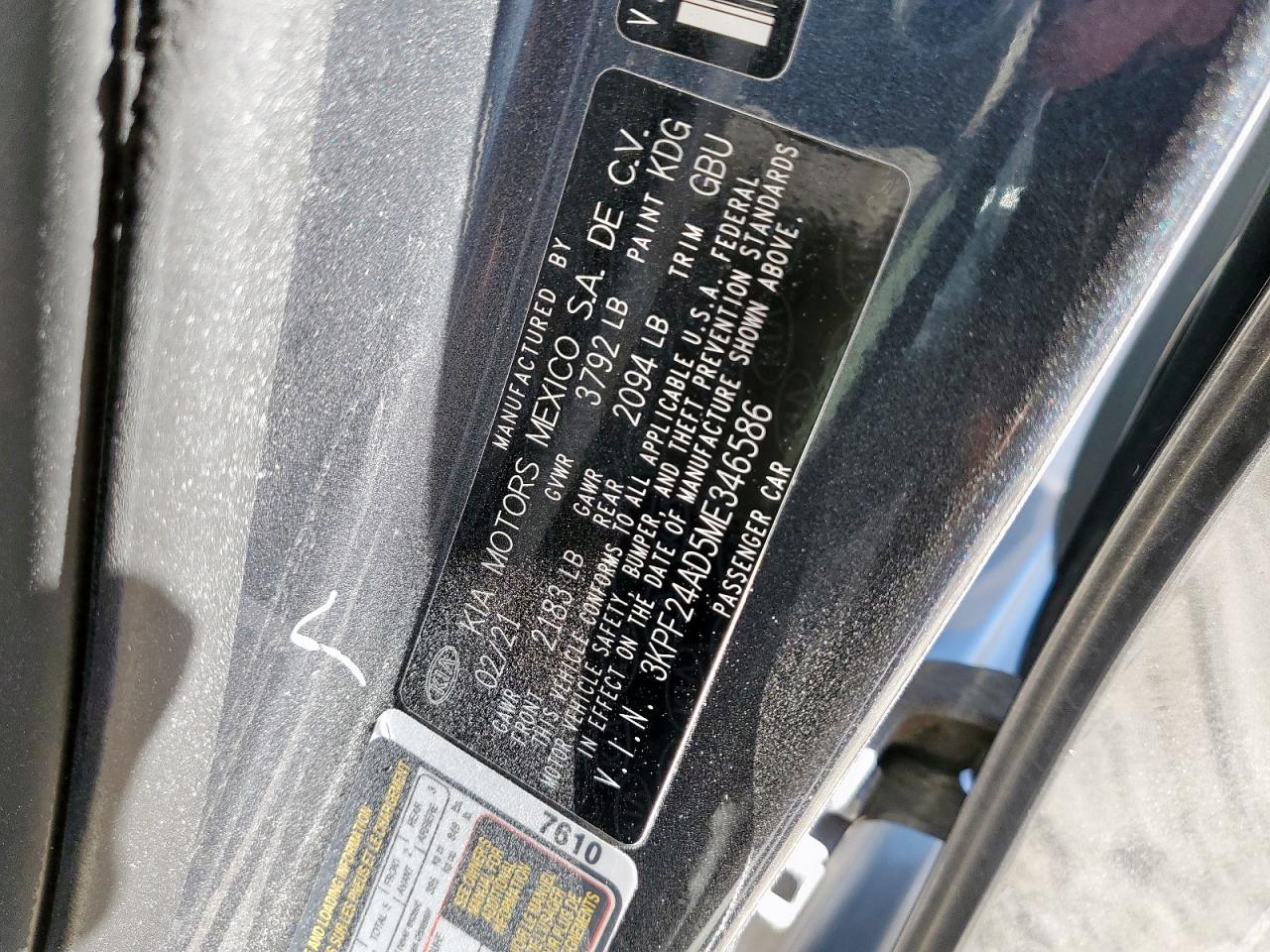 Lot #3304645955 2021 KIA FORTE FE