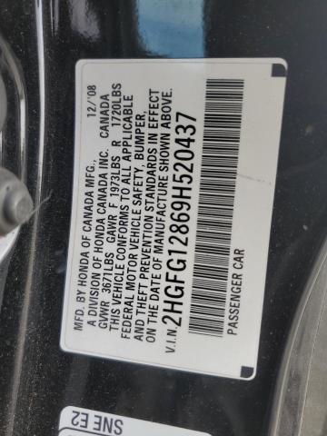 2009 HONDA CIVIC EX #3310347976