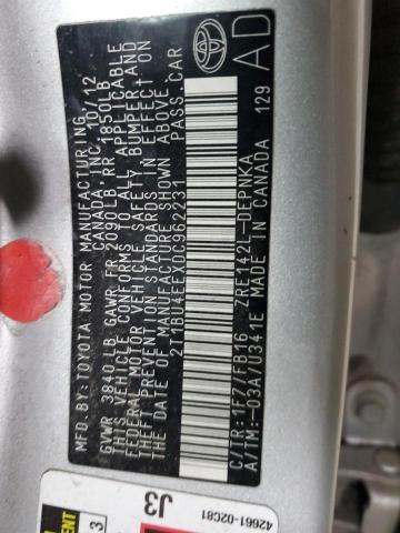 2013 TOYOTA COROLLA BA - 2T1BU4EEXDC962231